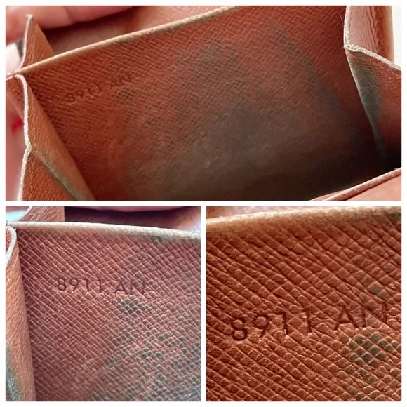 Louis Vuitton brown monogram canvas vintage compact wallet